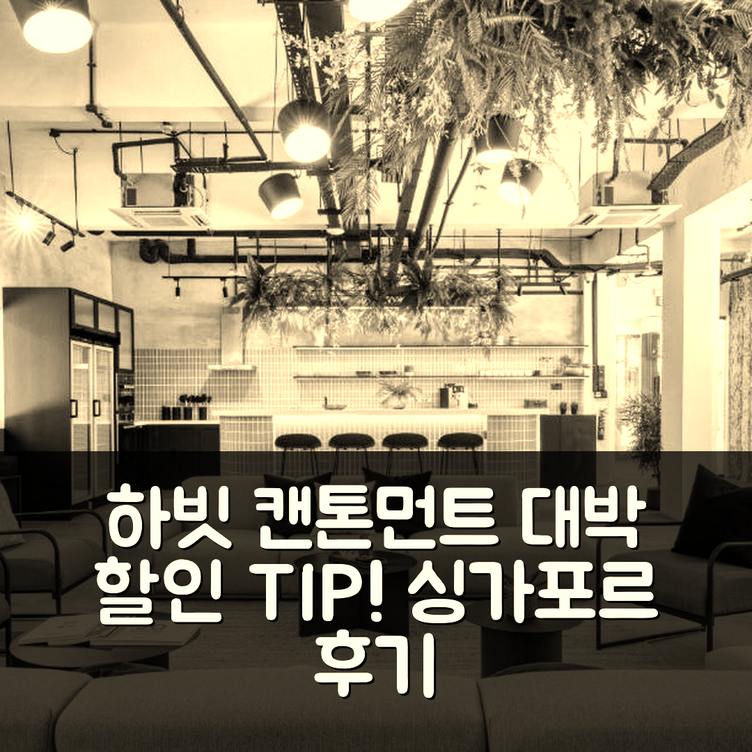 하빗 캔톤먼트 싱가포르 후기 및 대박 할인 팁!