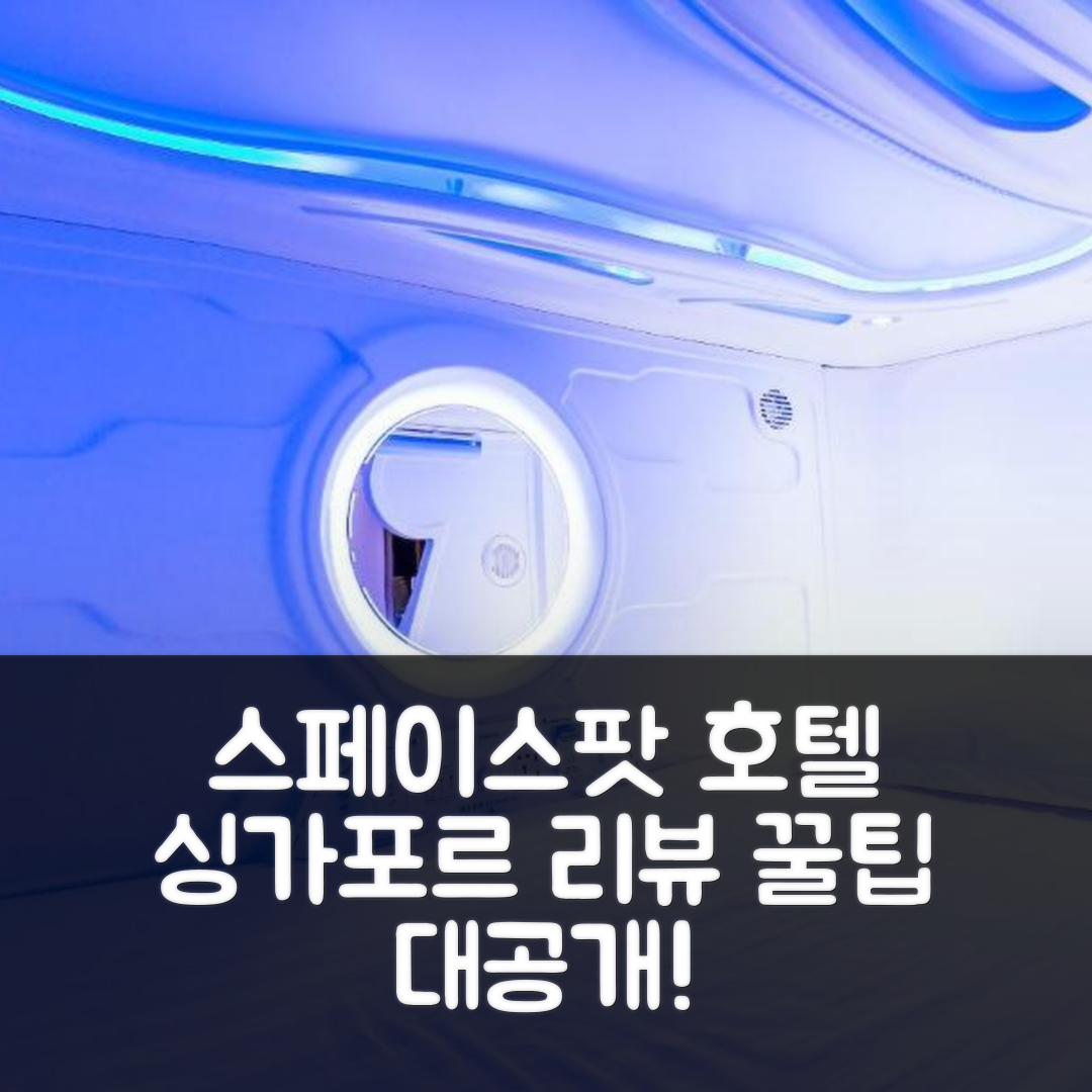 스페이스팟 컴 싱가포르 호텔 리뷰 & 꿀팁!