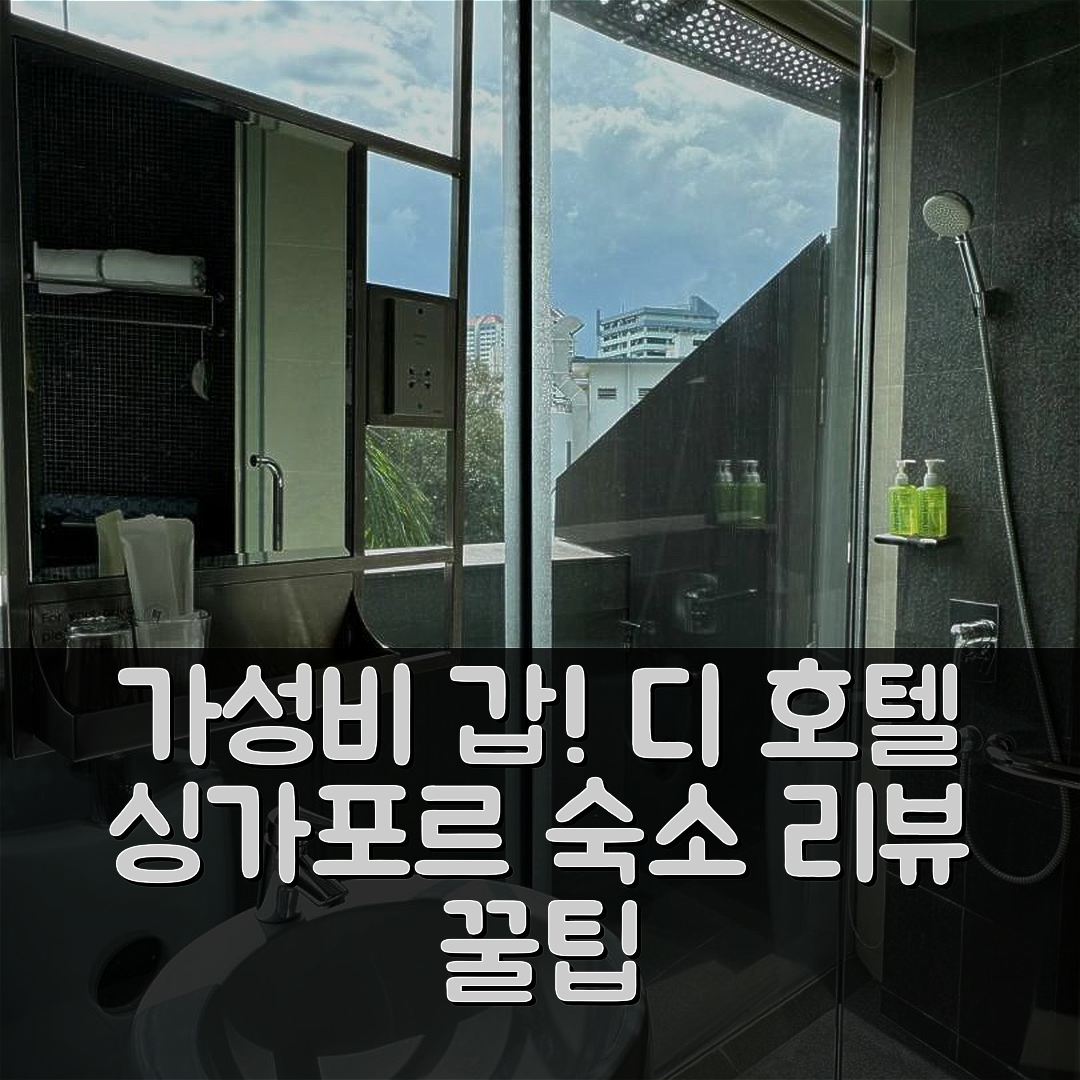 디 호텔 싱가포르 매니지드 바이 디 애스콧 리미티드, 가성비 좋은 숙소 리뷰 및 꿀팁!