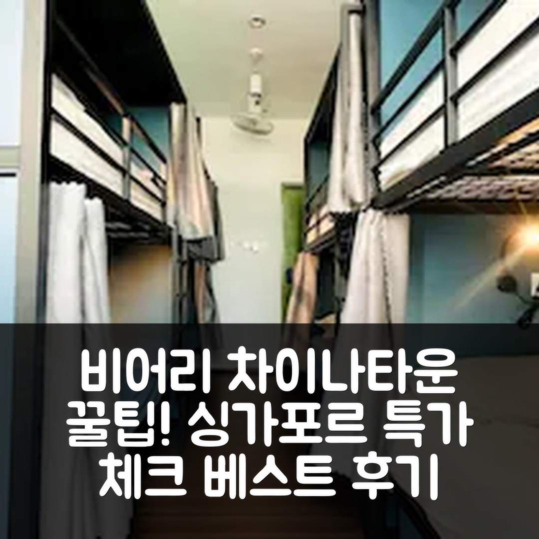 비어리 베스트 차이나타운 후기 & 꿀팁! (싱가포르 특가