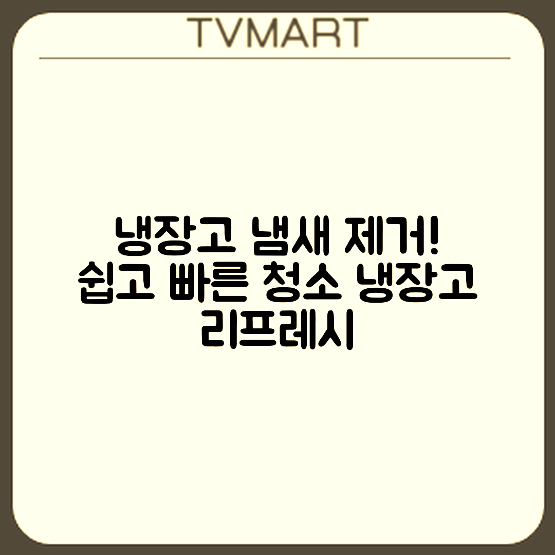 누구나 쉽게 하는 냉장고 냄새 제거와 청소