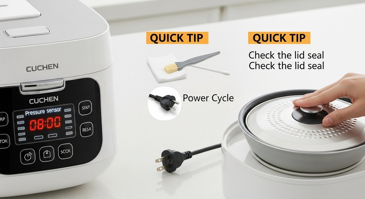 쿠첸 전기밥솥 압력 센서 오류 반복 사례, 5분 만에 해결하는 꿀팁 3가지