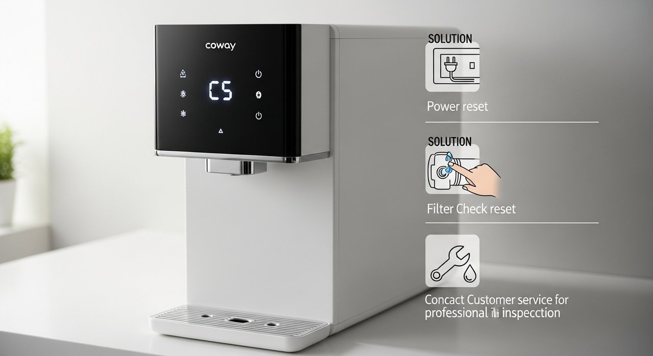 코웨이 정수기 에러코드 C5 냉수 기능 이상 의미 3가지 해결법