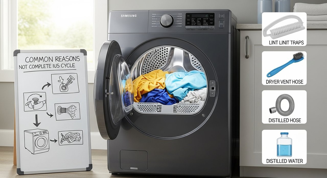 삼성 건조기 건조 시간만 늘어나고 종료가 안 되는 이유 3가지 해결책
