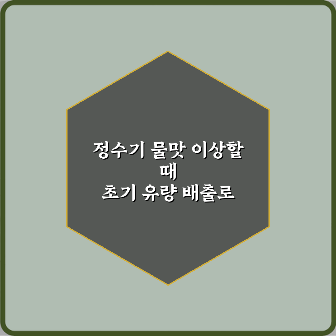 정수기 물맛 이상할 때 초기 유량 배출로 해결되는 경우, 꿀팁 3가지!